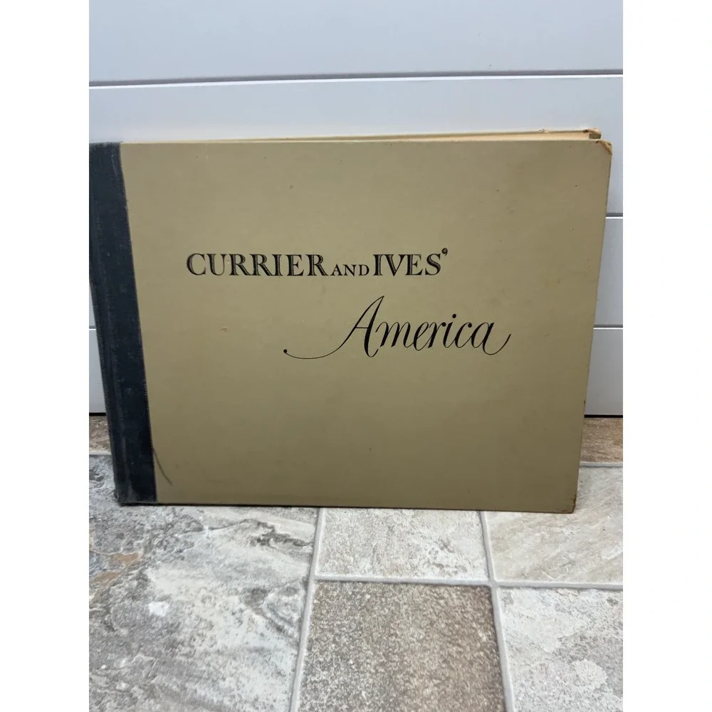 Currier and Ives America 1952 Hardcover 80 Full Color Prints Colin Simkin Crown